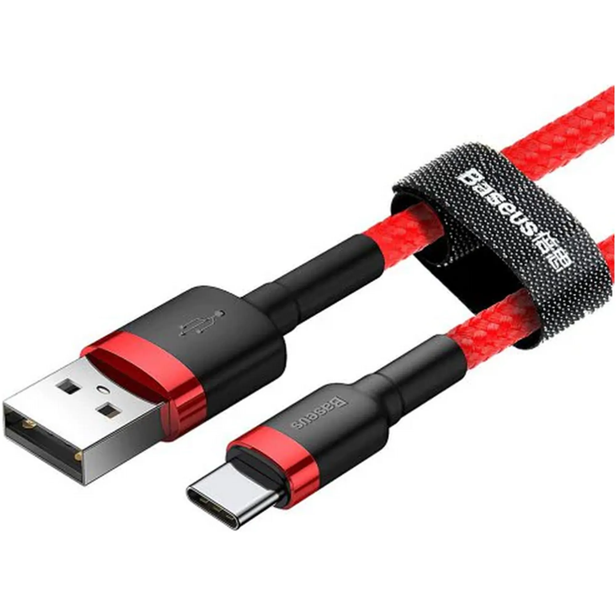 Купити Кабель Baseus Cafule USB - USB-C 2A 2m Red (CATKLF-C09) - фото 2