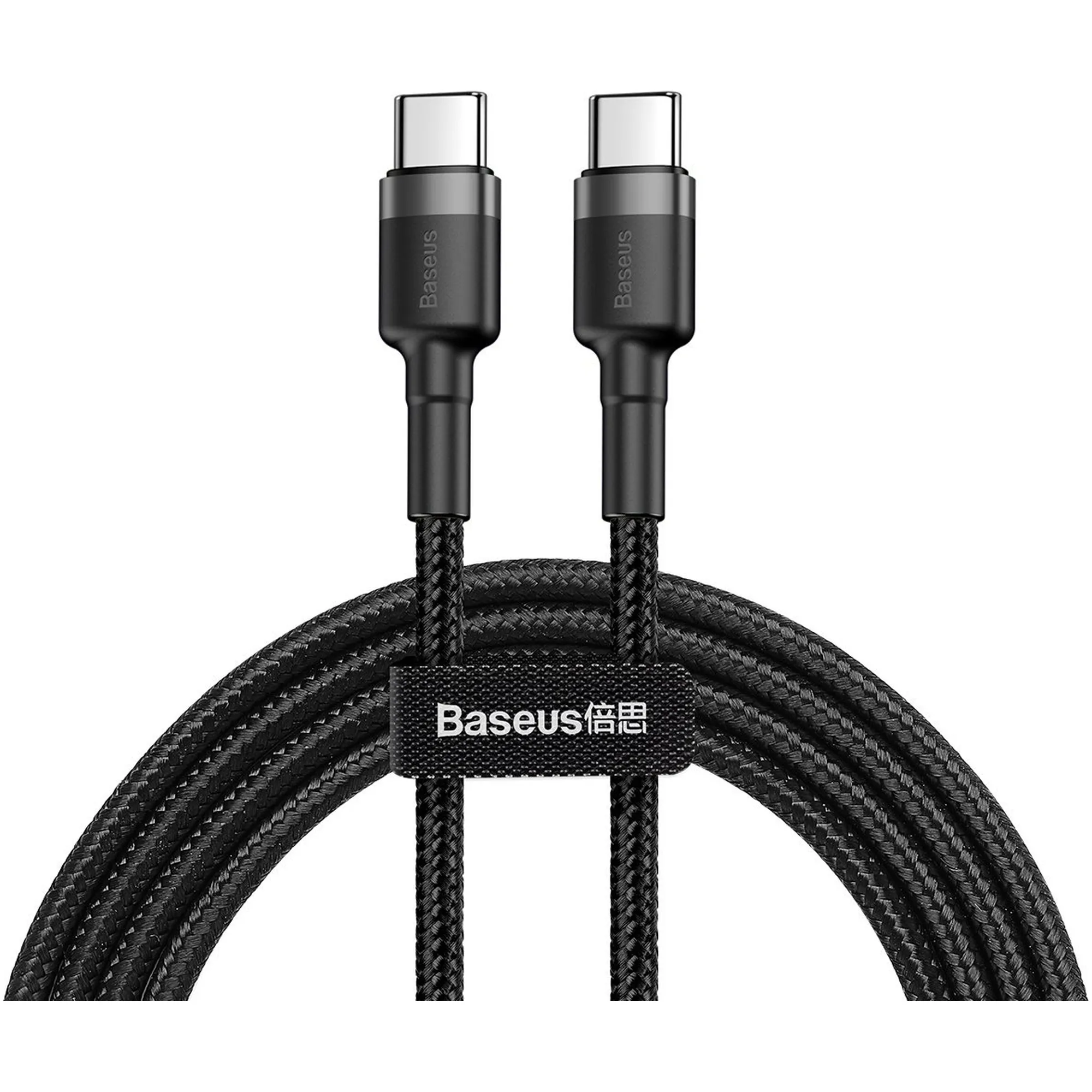Купити Кабель Baseus Cafule USB-C - USB-C PD2.0 60W 20V 3A 1m Black (CATKLF-GG1) - фото 1