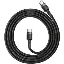Купити Кабель Baseus Cafule USB-C - USB-C PD2.0 60W 20V 3A 1m Black (CATKLF-GG1) - фото 2