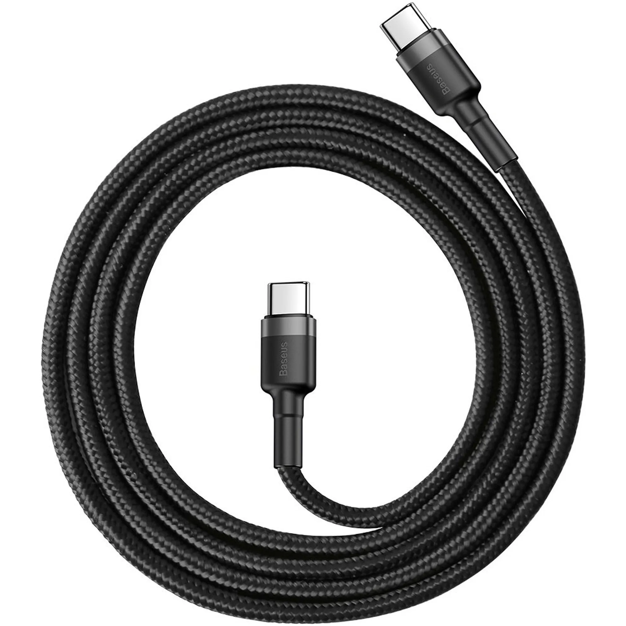 Купити Кабель Baseus Cafule USB-C - USB-C PD2.0 60W 20V 3A 1m Black (CATKLF-GG1) - фото 2