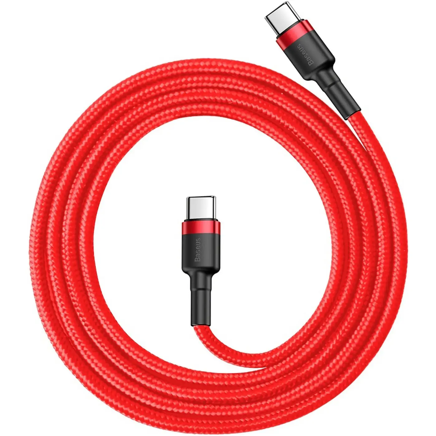 Купити Кабель Baseus Cafule USB-C - USB-C PD2.0 60W 20V 3A 1m Red (CATKLF-G09) - фото 2