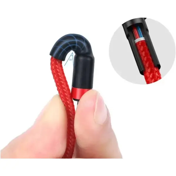 Купити Кабель Baseus Cafule USB-C - USB-C PD2.0 60W 20V 3A 1m Red (CATKLF-G09) - фото 6