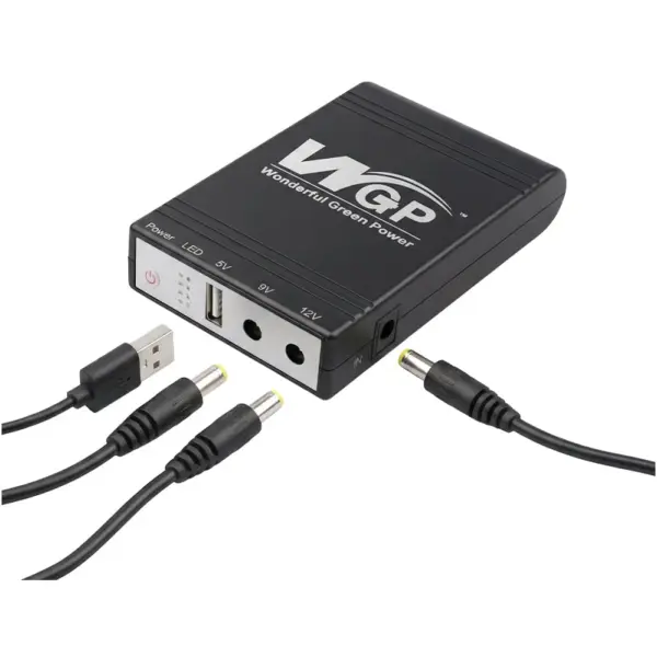 Купити ДБЖ Mini UPS WGP UPS1032 10400mAh 5V/9V/12V, Li-ion 4*2.6Ah - фото 9