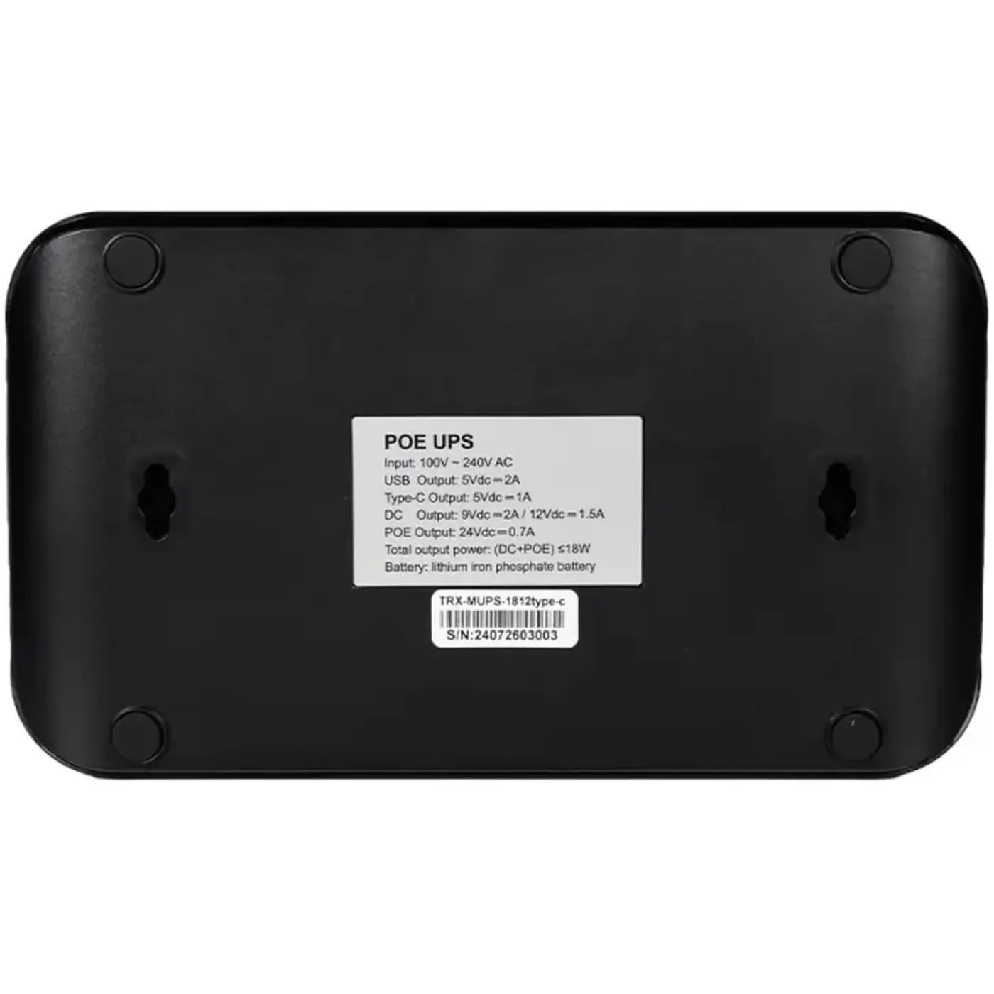 Купити ДБЖ Mini UPS TriniX TRX-MUPS-1812 20000mAh 5V/9V/12V/48V/PoE, LiFePO4 4*5Ah - фото 6