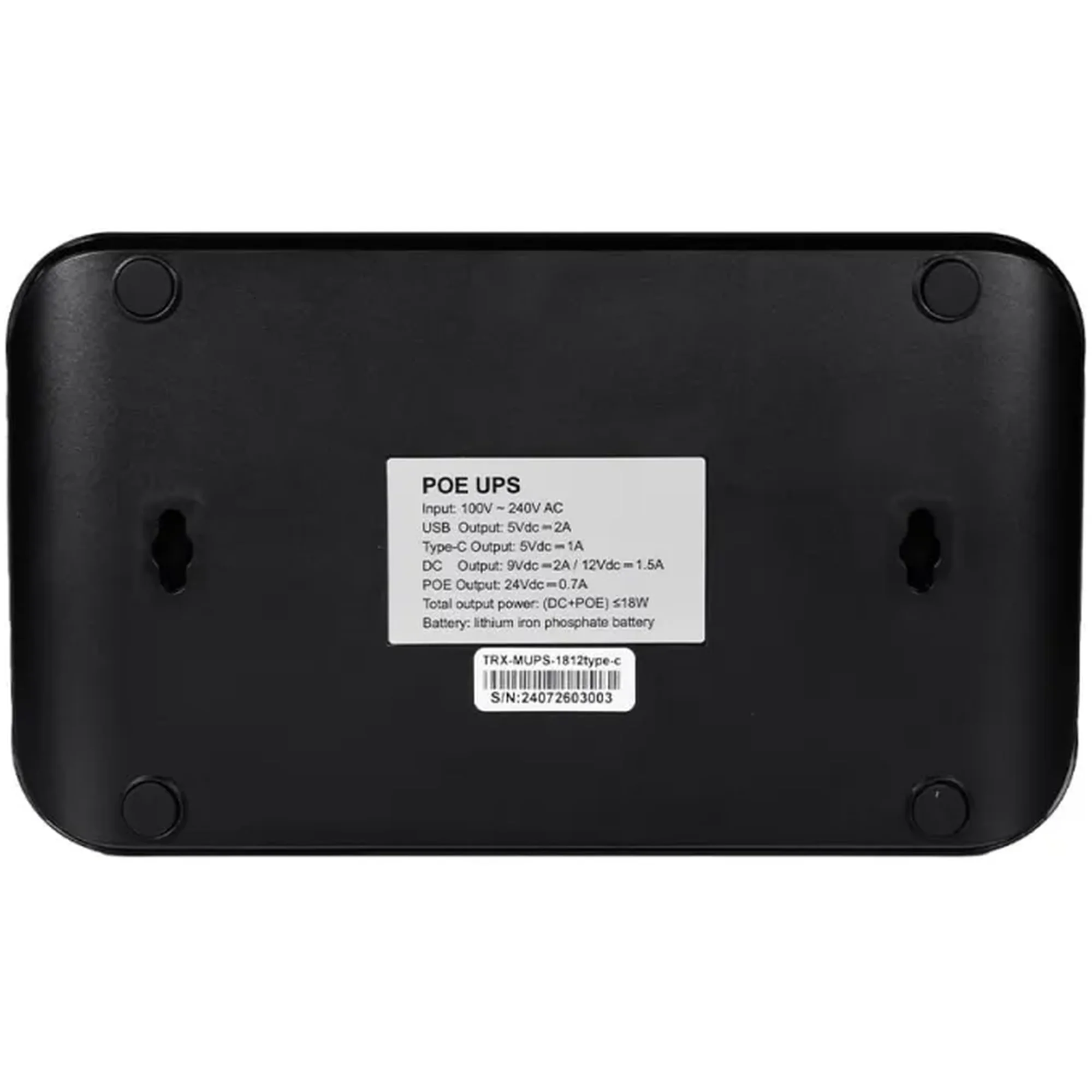 Купити ДБЖ Mini UPS TriniX TRX-MUPS-1812 20000mAh 5V/9V/12V/48V/PoE, LiFePO4 4*5Ah - фото 6
