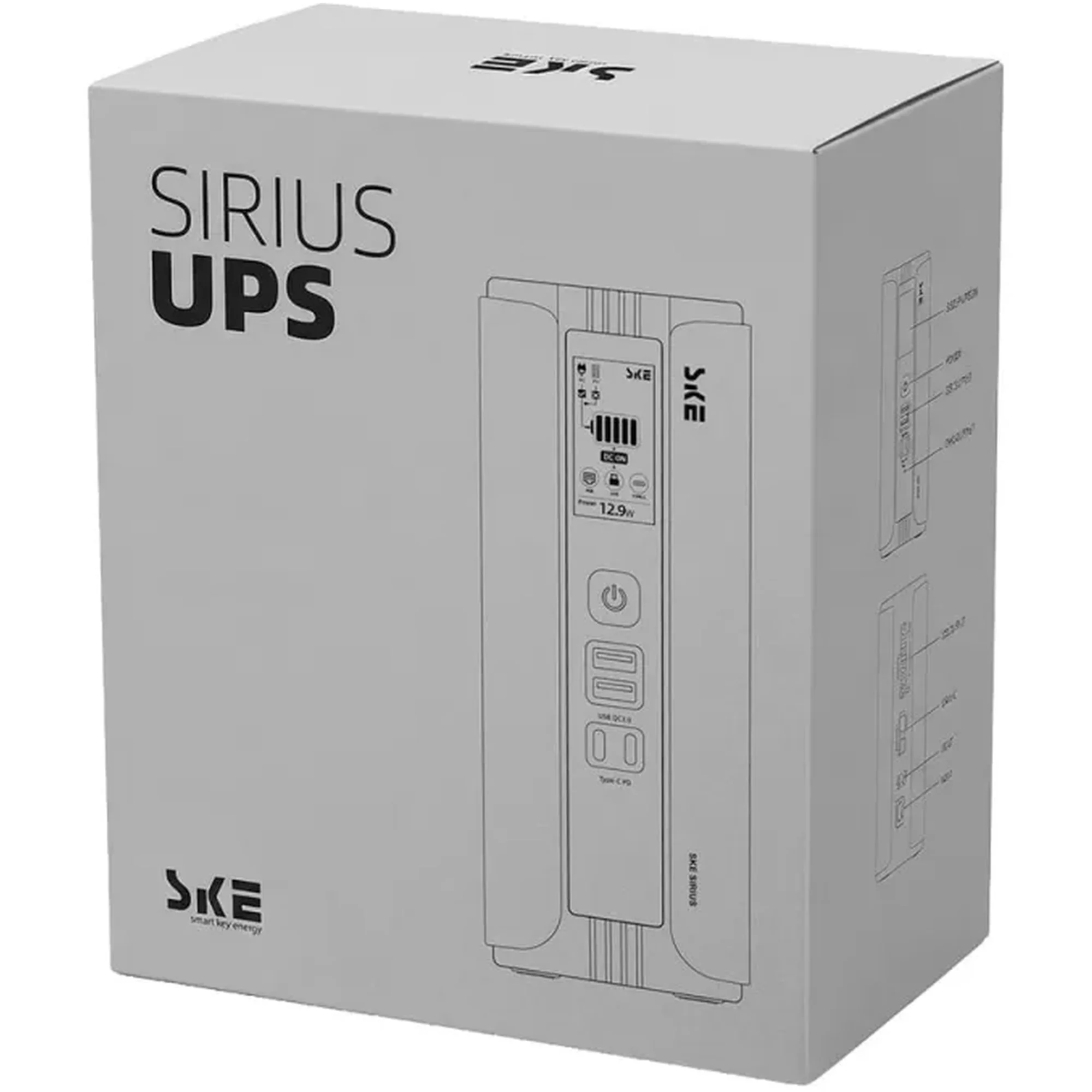 Купити ДБЖ Mini UPS SKE SIRIUS 45W 30000mAh 5V/9V/12V/24V/PoE, LiFePO4 2*15Ah - фото 11