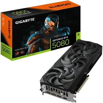 Купить Видеокарта GIGABYTE GeForce RTX 5080 WindForce OC V2 SFF 16G (GV-N5080WF3OCV2-16GD) - фото 1