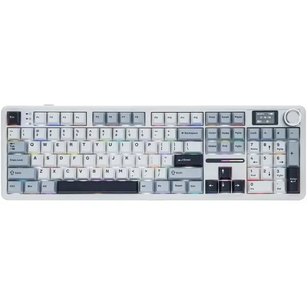 Купити Клавиатура Aula F108 Pro Reaper Switch USB/Bluetooth/2.4G White (6978080501318) - фото 4
