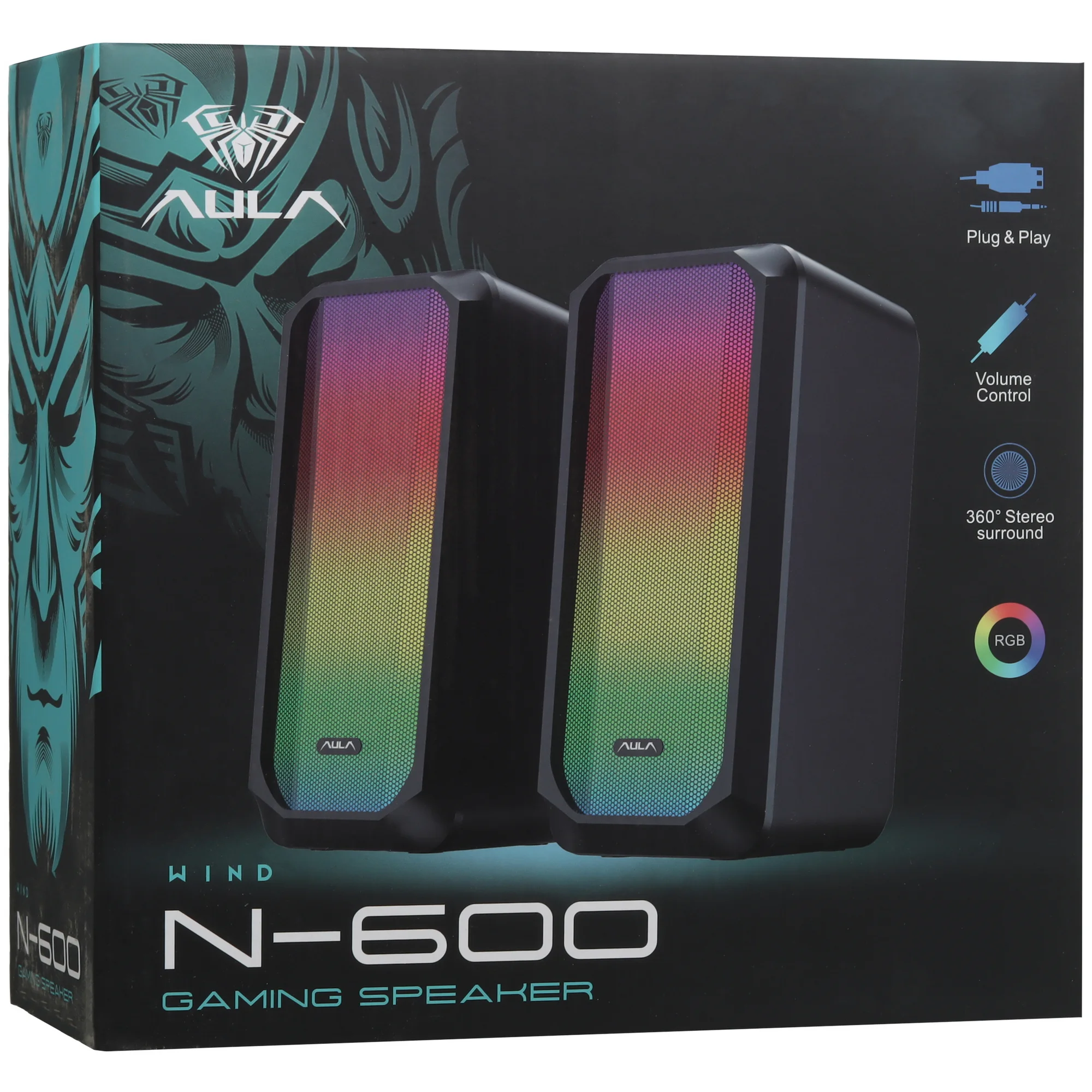 Купить Акустическая система Aula N-600 Desktop Speaker Black (6978080505019) - фото 8