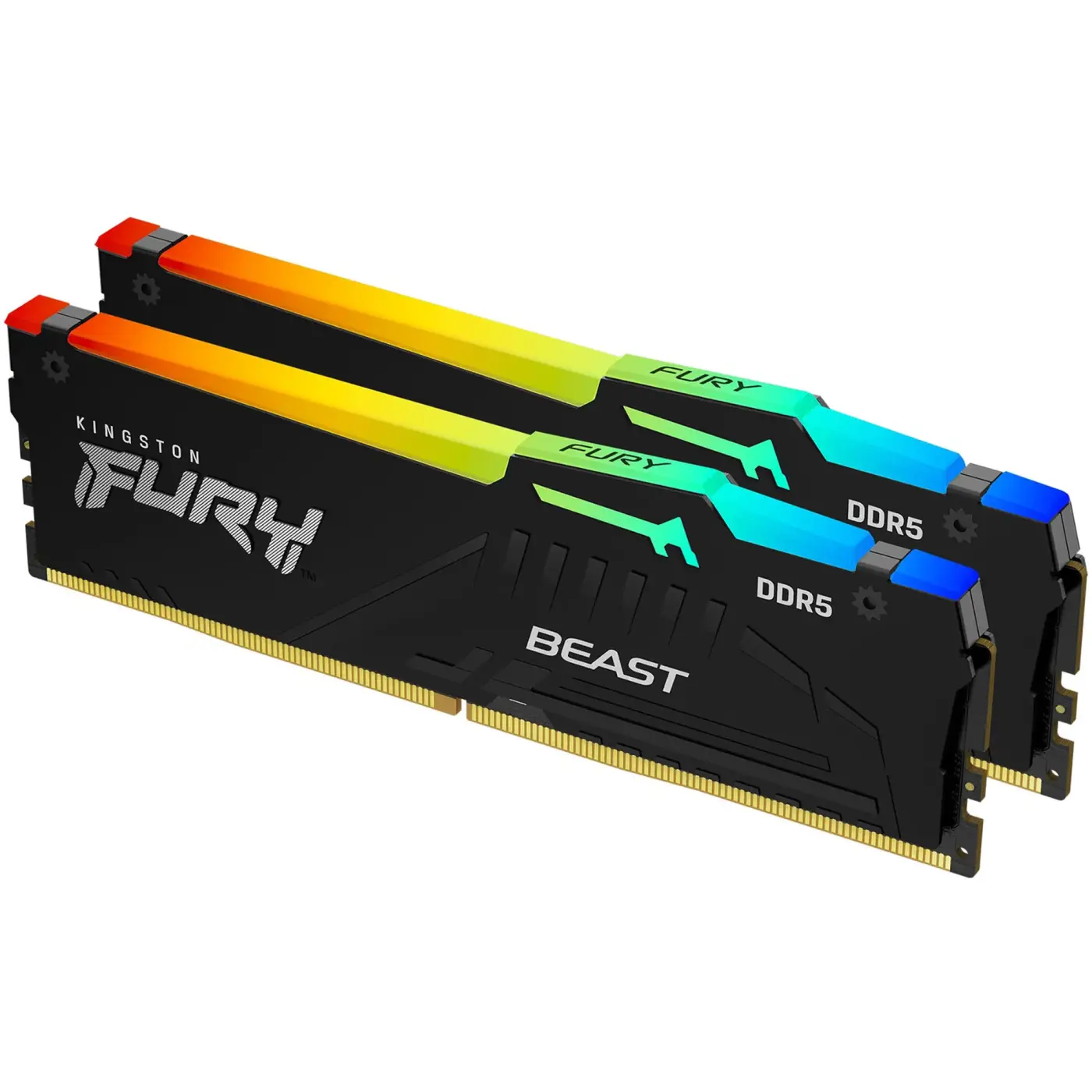 Купити Модуль пам'яті Kingston FURY Beast Black RGB DDR5-6000 64GB (2x32GB) (KF560C36BBE2AK2-64) - фото 1