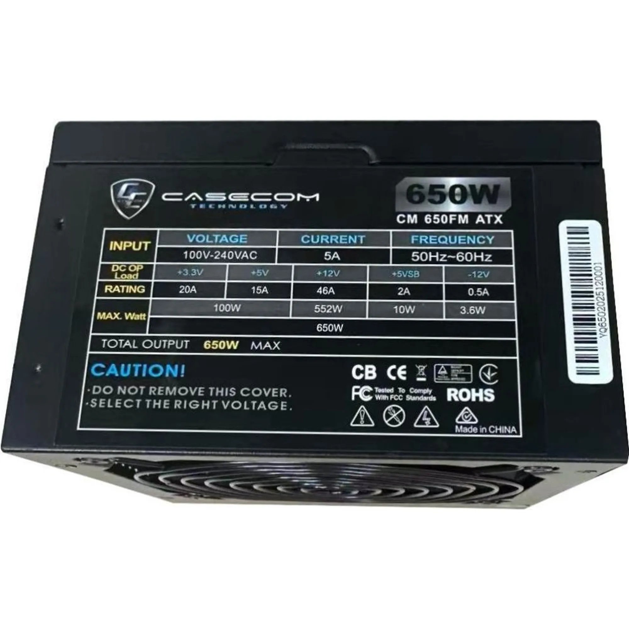 Купить Блок питания Casecom 650W 120mm Modular Box (CM 650FM ATX) - фото 4