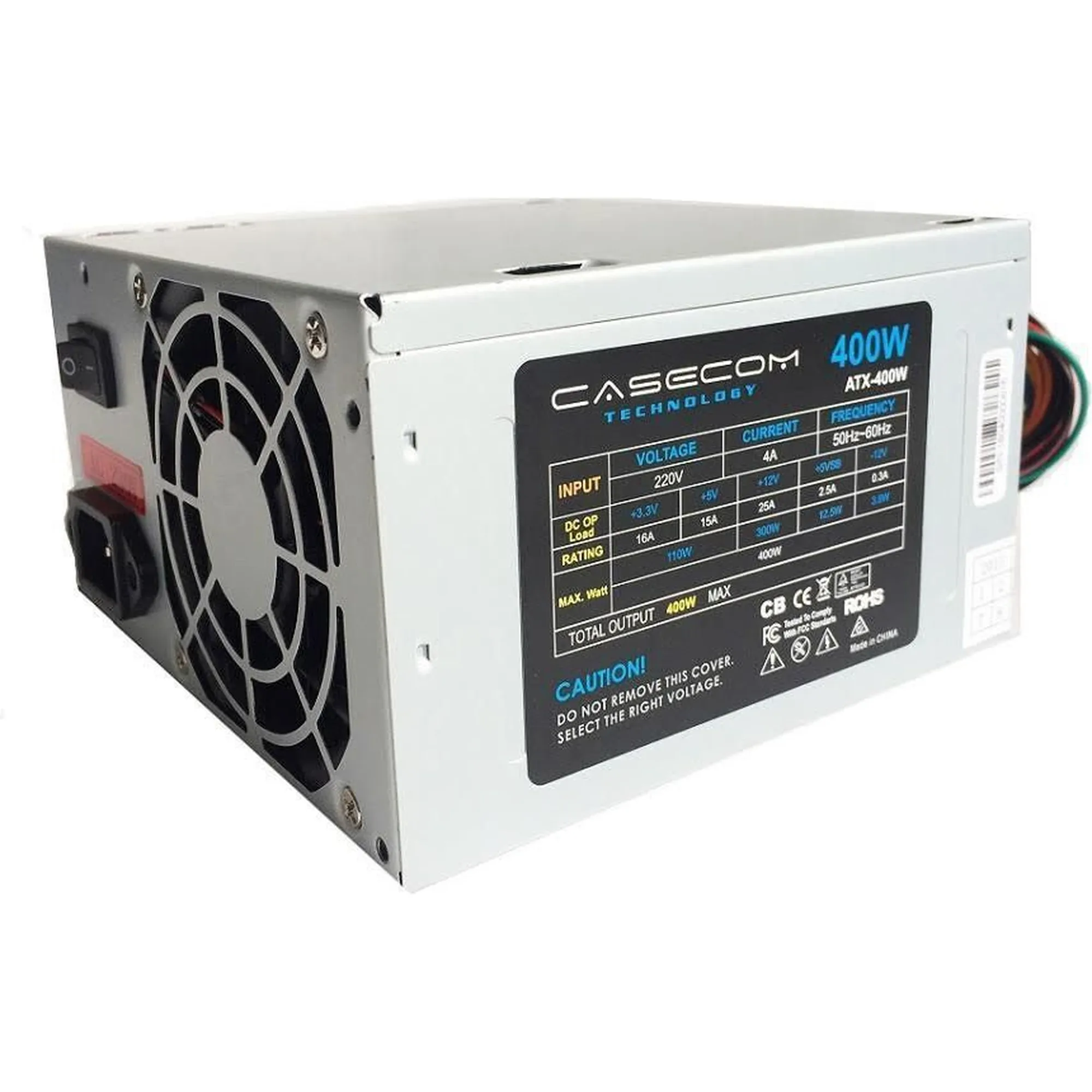 Купить Блок питания Casecom 400W 120mm 2хSATA Bulk (CM 400 ATX) - фото 1