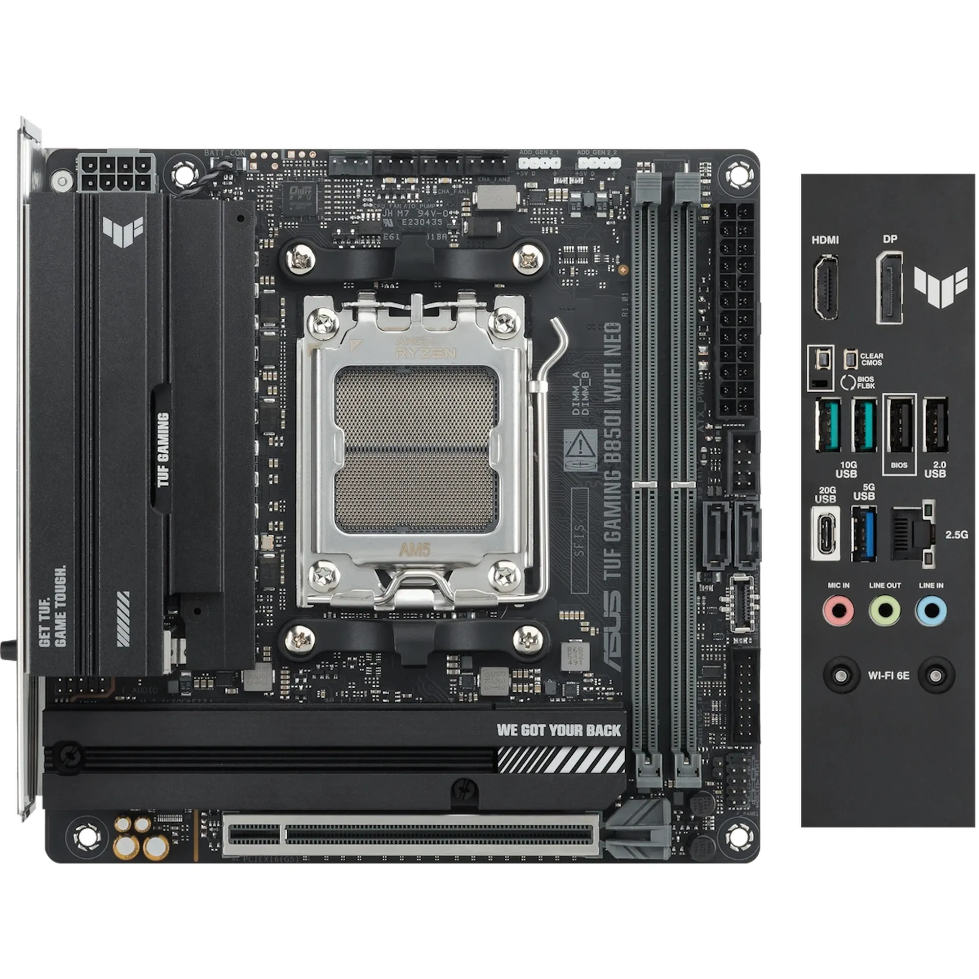 Купить Материнская плата ASUS TUF GAMING B850I WIFI NEO (sAM5, AMD B850, DDR5, Mini-ITX) - фото 4