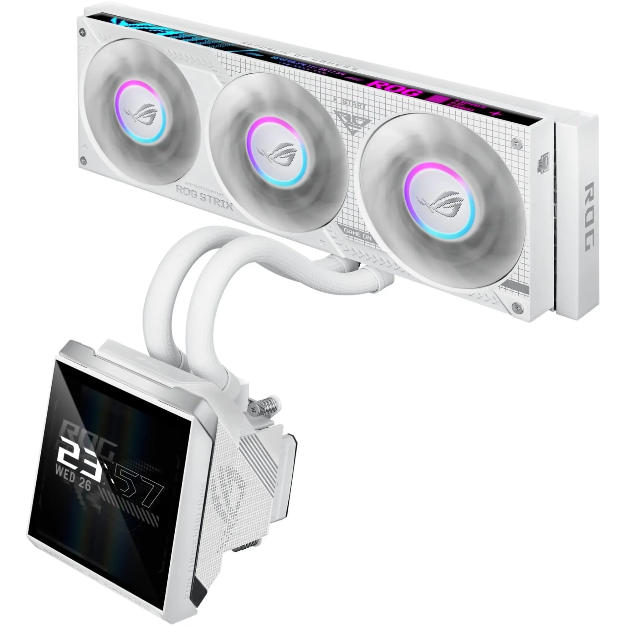 Купить Система водяного охлаждения ASUS ROG Strix SLC IV 360 ARGB LCD White  (90RC01S2-B0EAY0) - фото 1