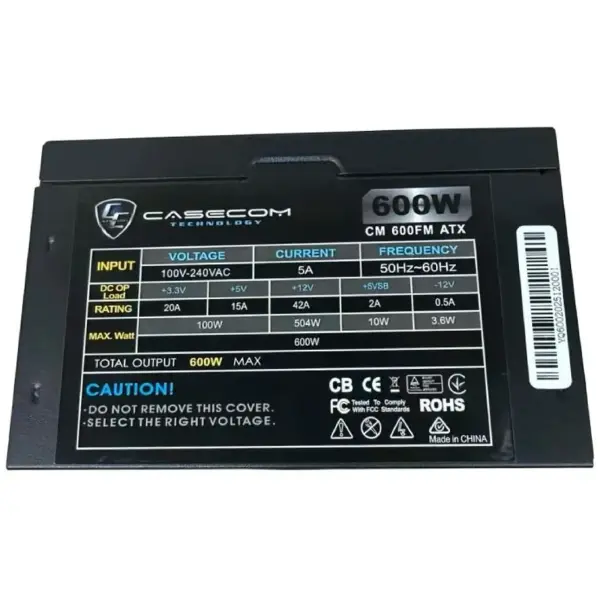 Купить Блок питания Casecom 600W  120mm Modular Box (CM 600FM ATX) - фото 4
