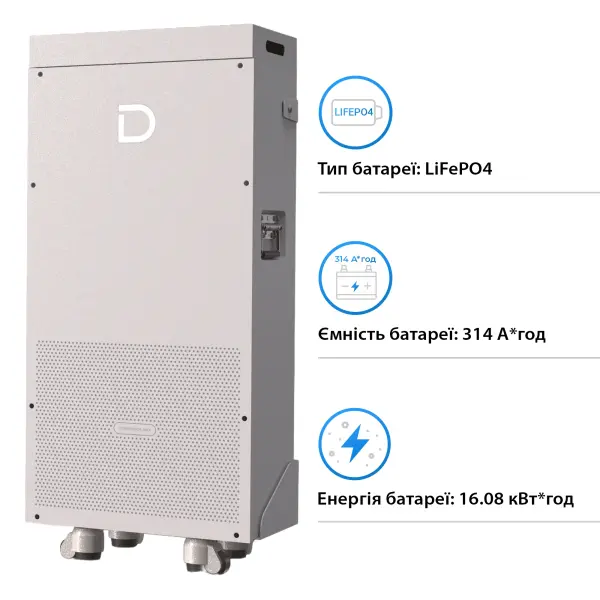 Купить Система хранения энергии DEYE SV-3DE12K2-LDY16K1-1 12kW 16.1kWh 1BAT LiFePO4 ≥8000 циклов - фото 5