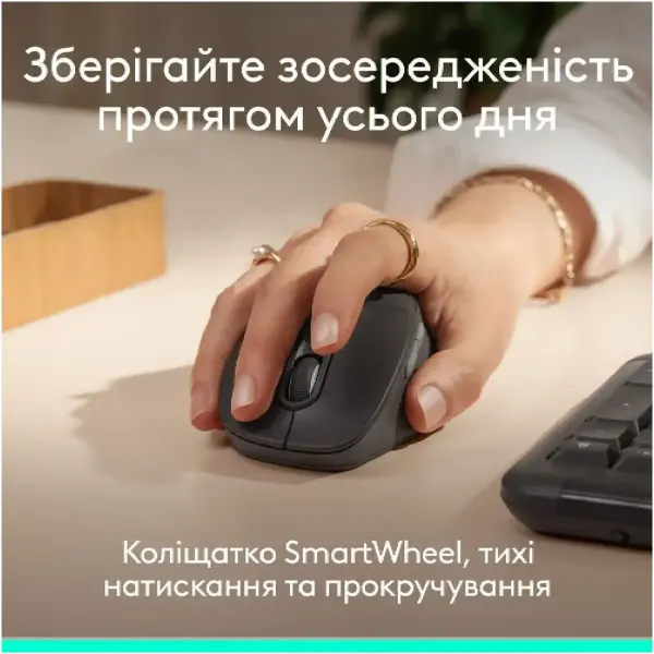 Купить Мышь Logitech Signature Comfort Plus M850L Wireless/USB-C for Business Graphite (910-007704) - фото 5