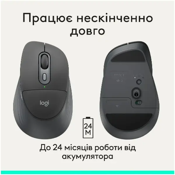 Купить Мышь Logitech Signature Comfort Plus M850L Wireless/USB-C for Business Graphite (910-007704) - фото 12