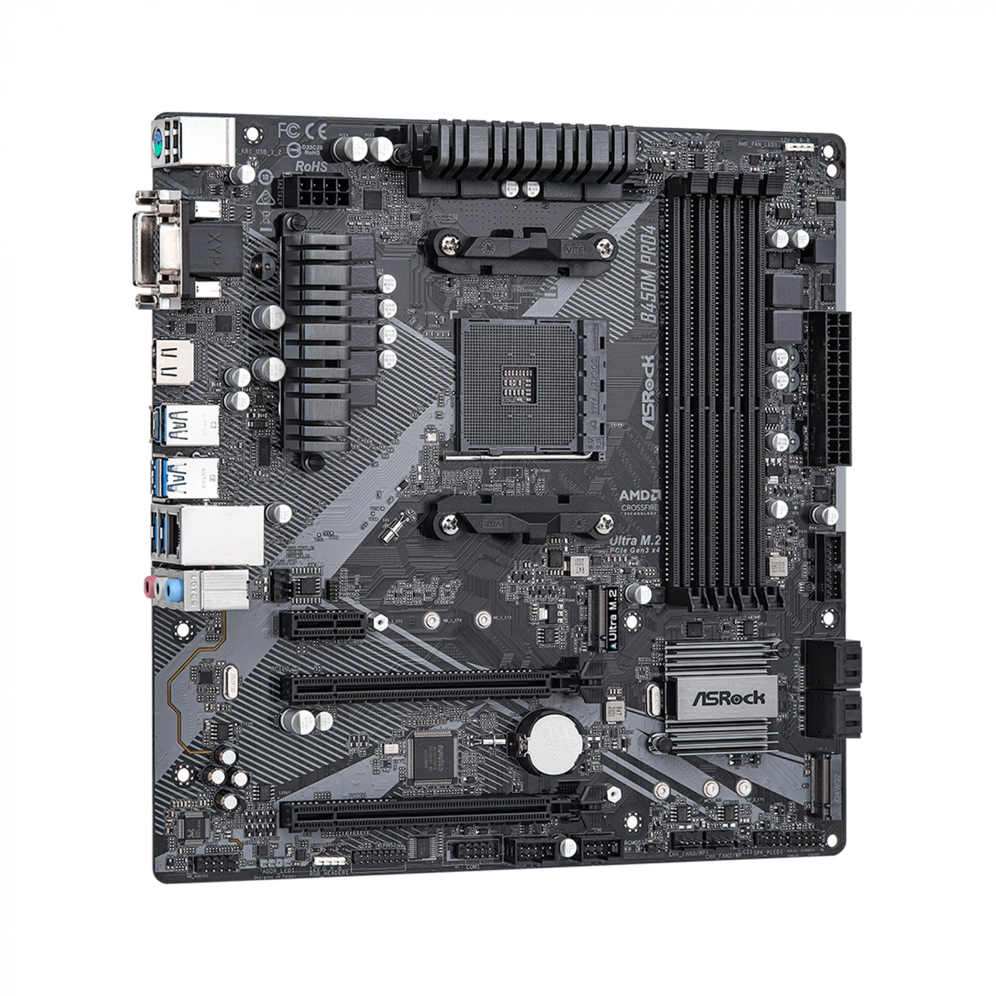 Купить Материнская плата ASRock B450M Pro4 R2.0 - фото 1