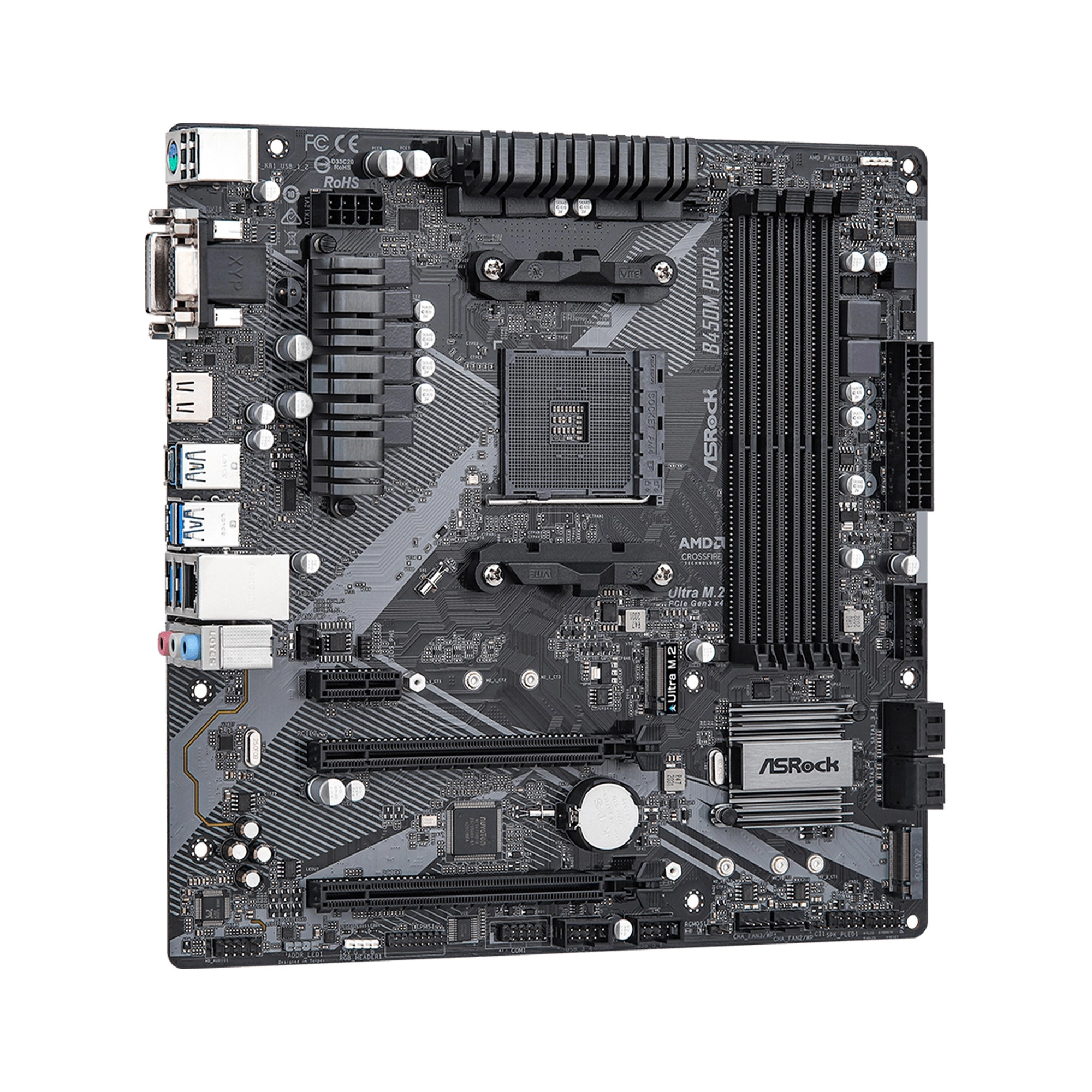 Купить Материнская плата ASRock B450M Pro4 R2.0 - фото 1