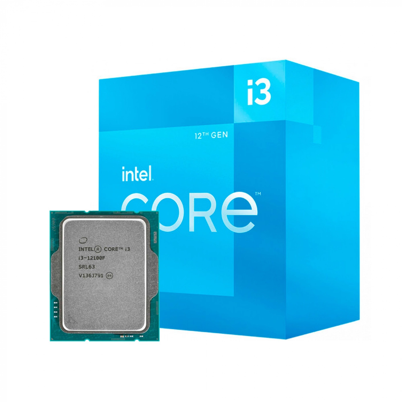 Купити Процесор INTEL Core i3-12100F (4C/8T, 3.3GHz, 12MB, LGA1700) BOX - фото 1