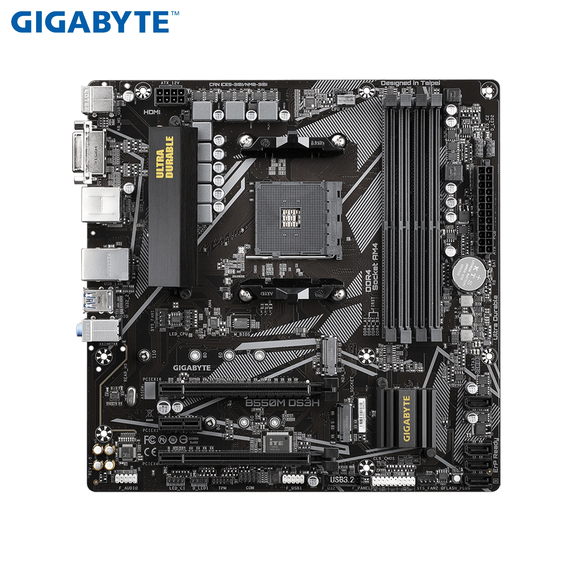 Купить Материнская плата GIGABYTE B550M DS3H - фото 2
