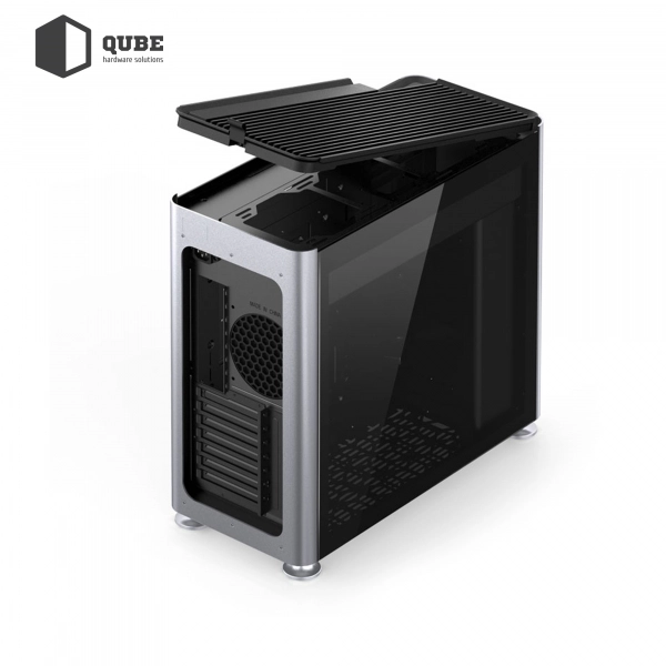 Купити Корпус QUBE i 400 Tempered glass Silver (i400-G Silver) - фото 8