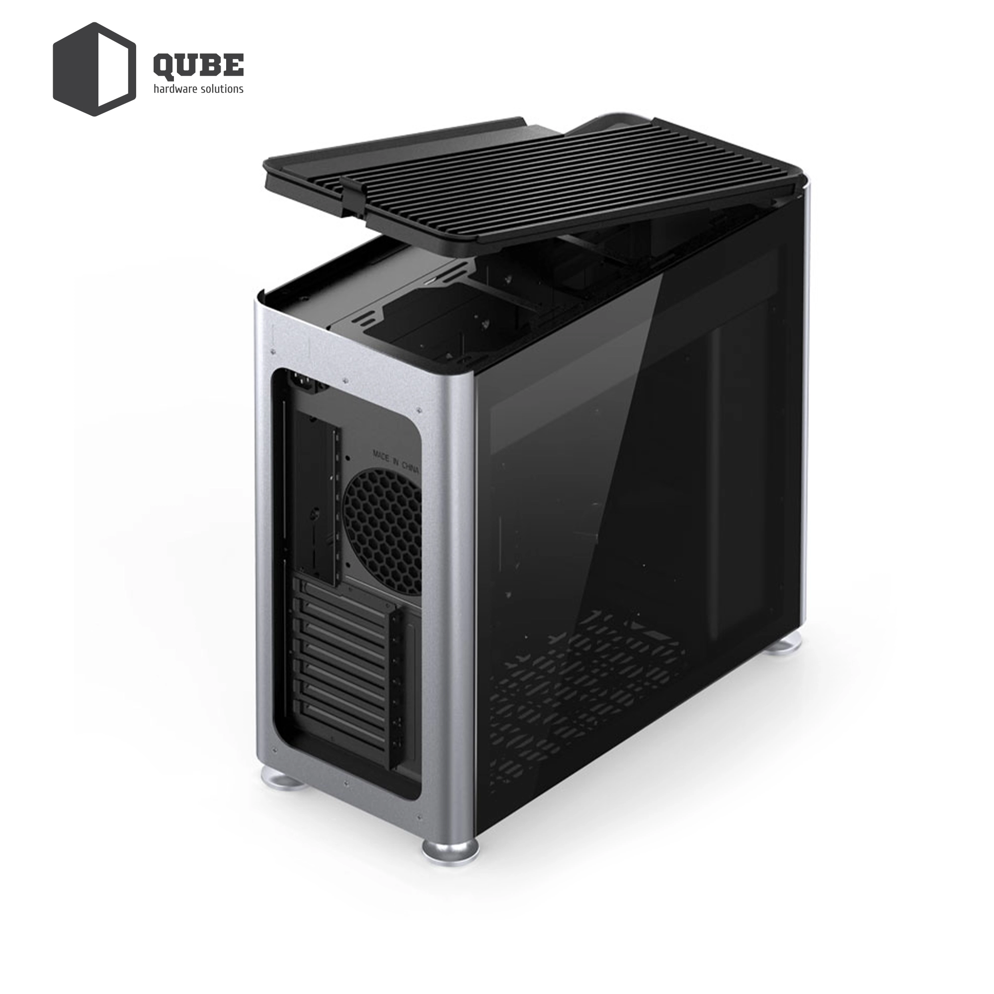 Купити Корпус QUBE i 400 Tempered glass Silver (i400-G Silver) - фото 8