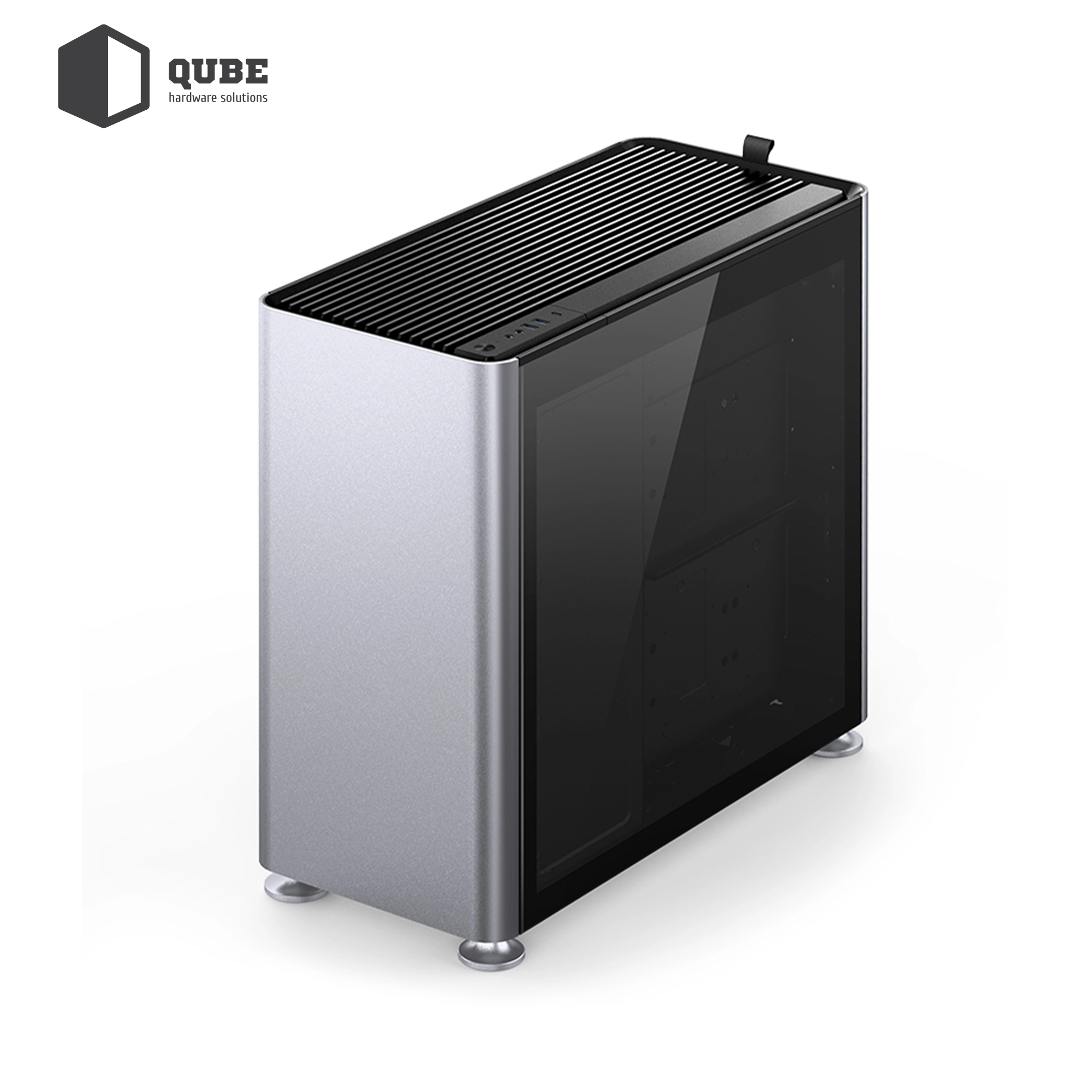 Купити Корпус QUBE i 400 Tempered glass Silver (i400-G Silver) - фото 9