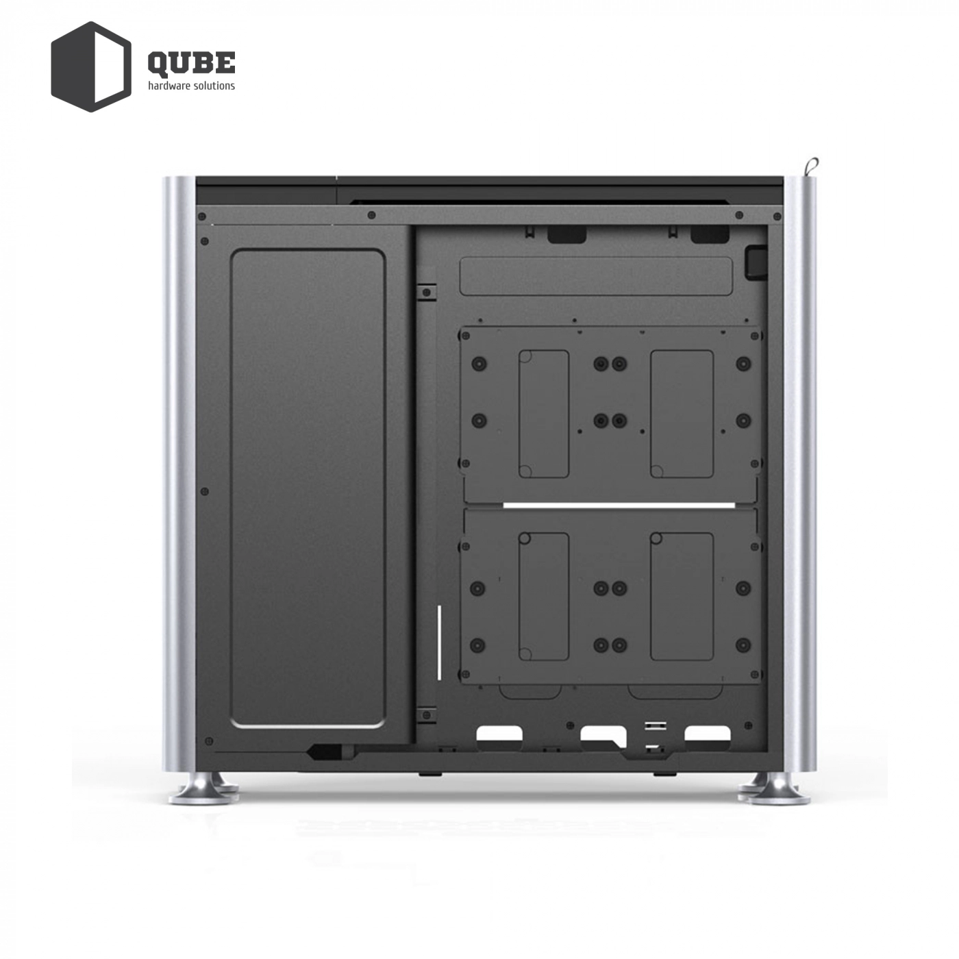 Купити Корпус QUBE i 400 Tempered glass Silver (i400-G Silver) - фото 13