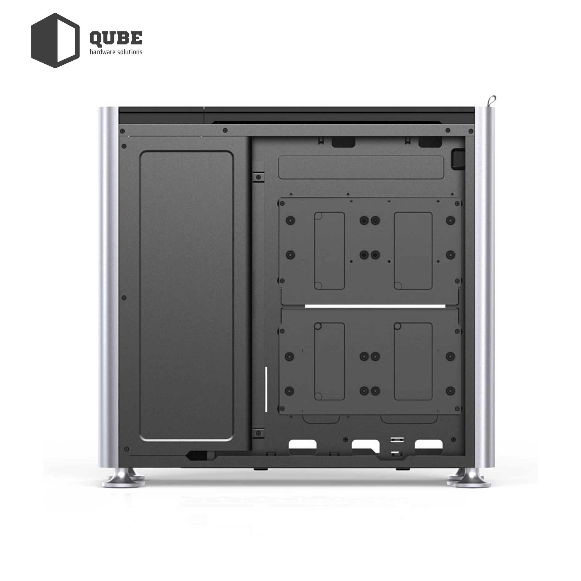 Купити Корпус QUBE i 400 Tempered glass Silver (i400-G Silver) - фото 13