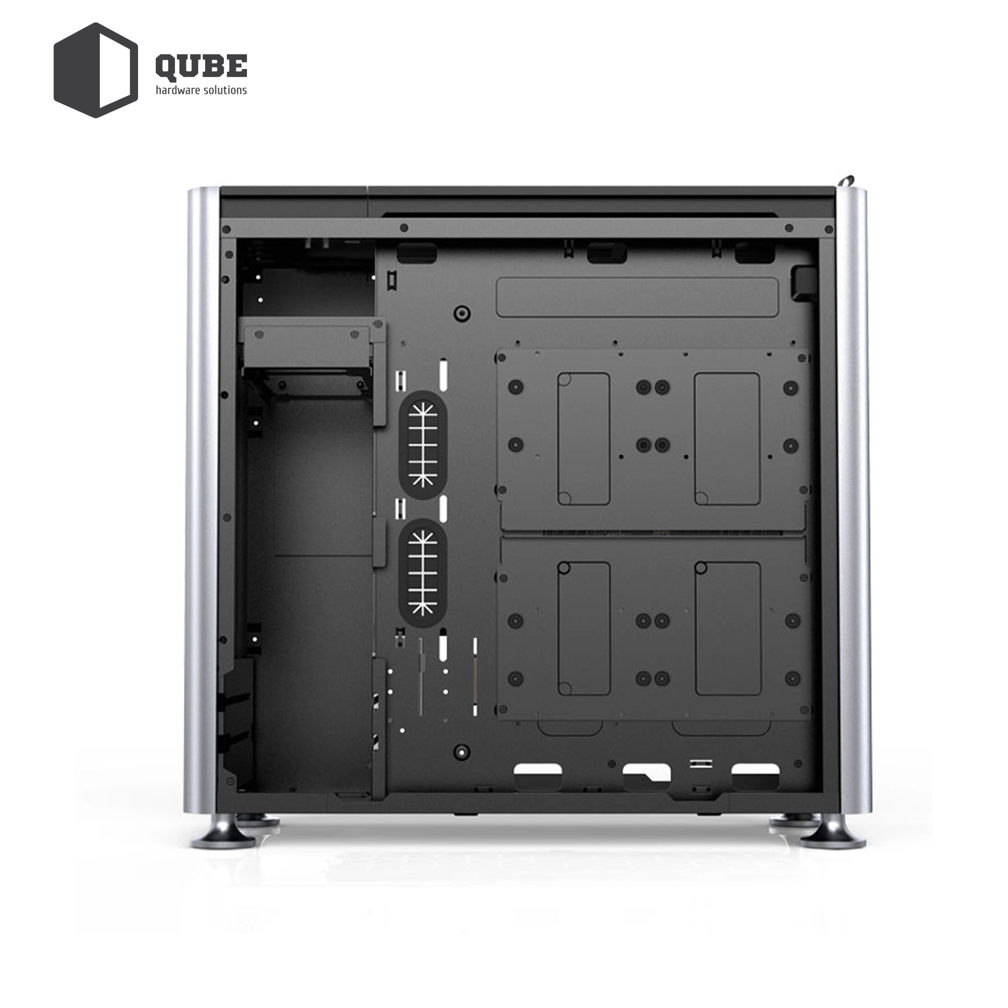 Купити Корпус QUBE i 400 Tempered glass Silver (i400-G Silver) - фото 14