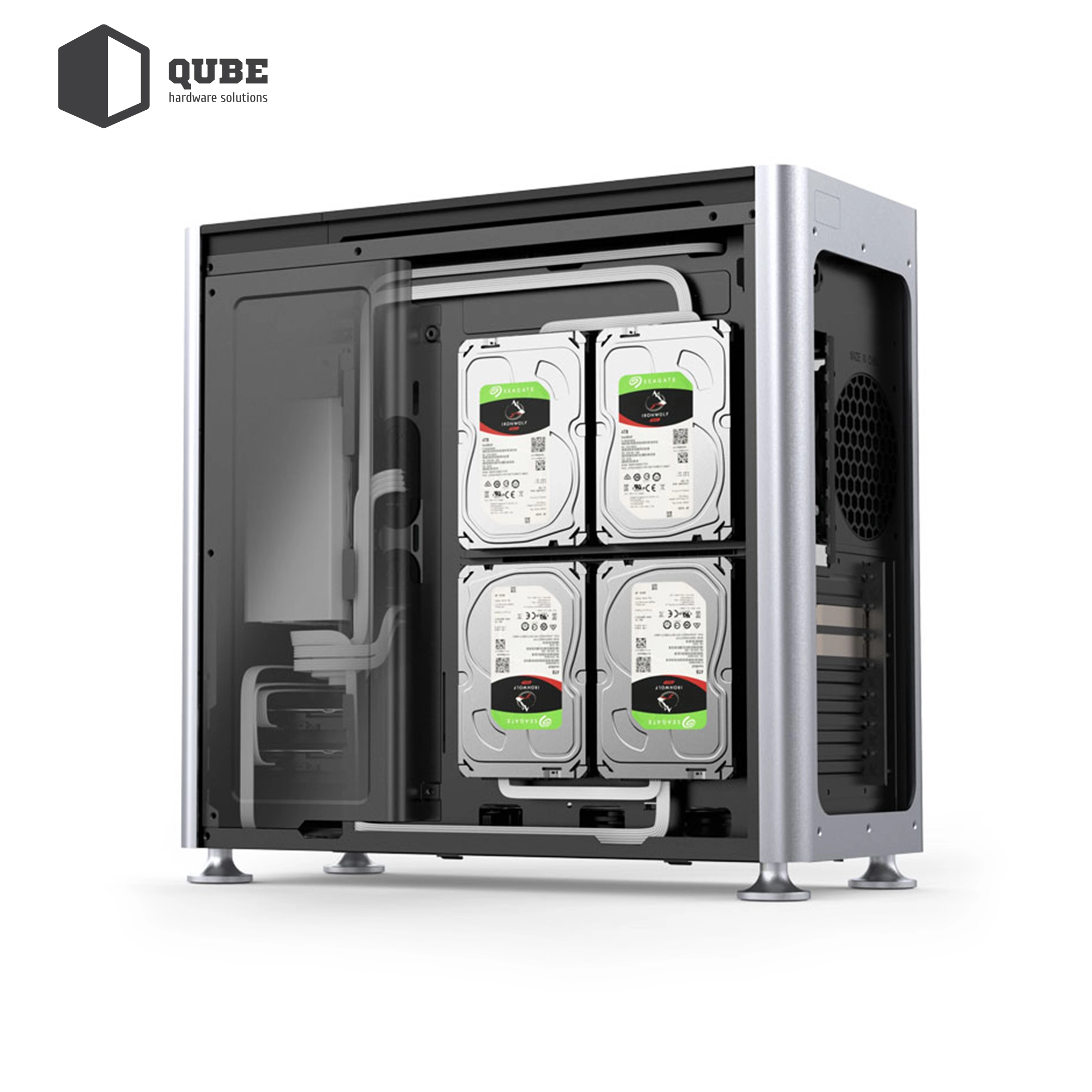 Купити Корпус QUBE i 400 Tempered glass Silver (i400-G Silver) - фото 7