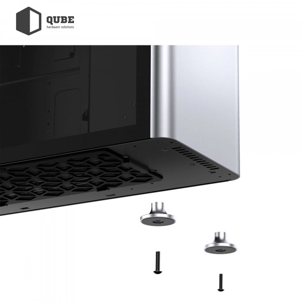 Купити Корпус QUBE i 400 Tempered glass Silver (i400-G Silver) - фото 15