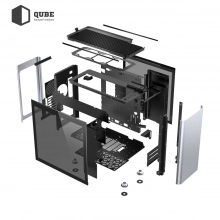Купити Корпус QUBE i 400 Tempered glass Silver (i400-G Silver) - фото 16