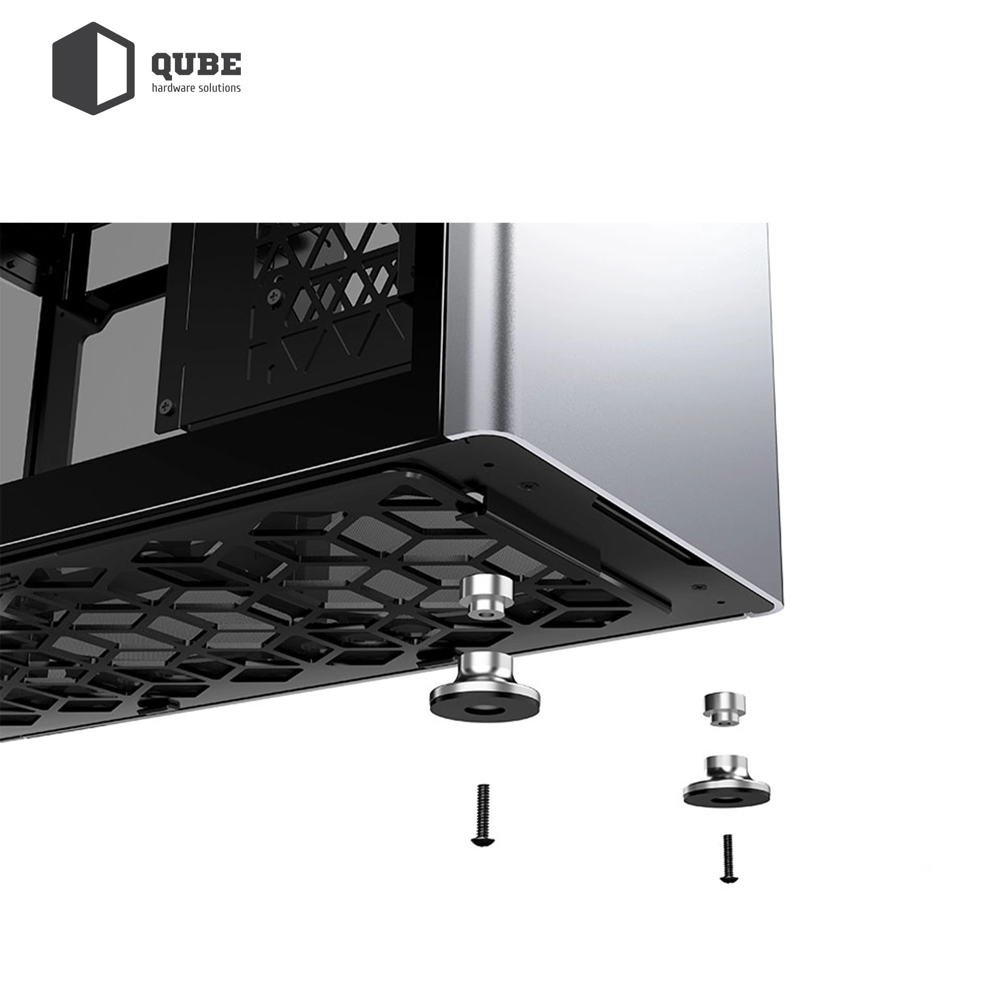 Купить Корпус QUBE i100 Pro Tempered glass Silver (i100-G_Silver) - фото 14