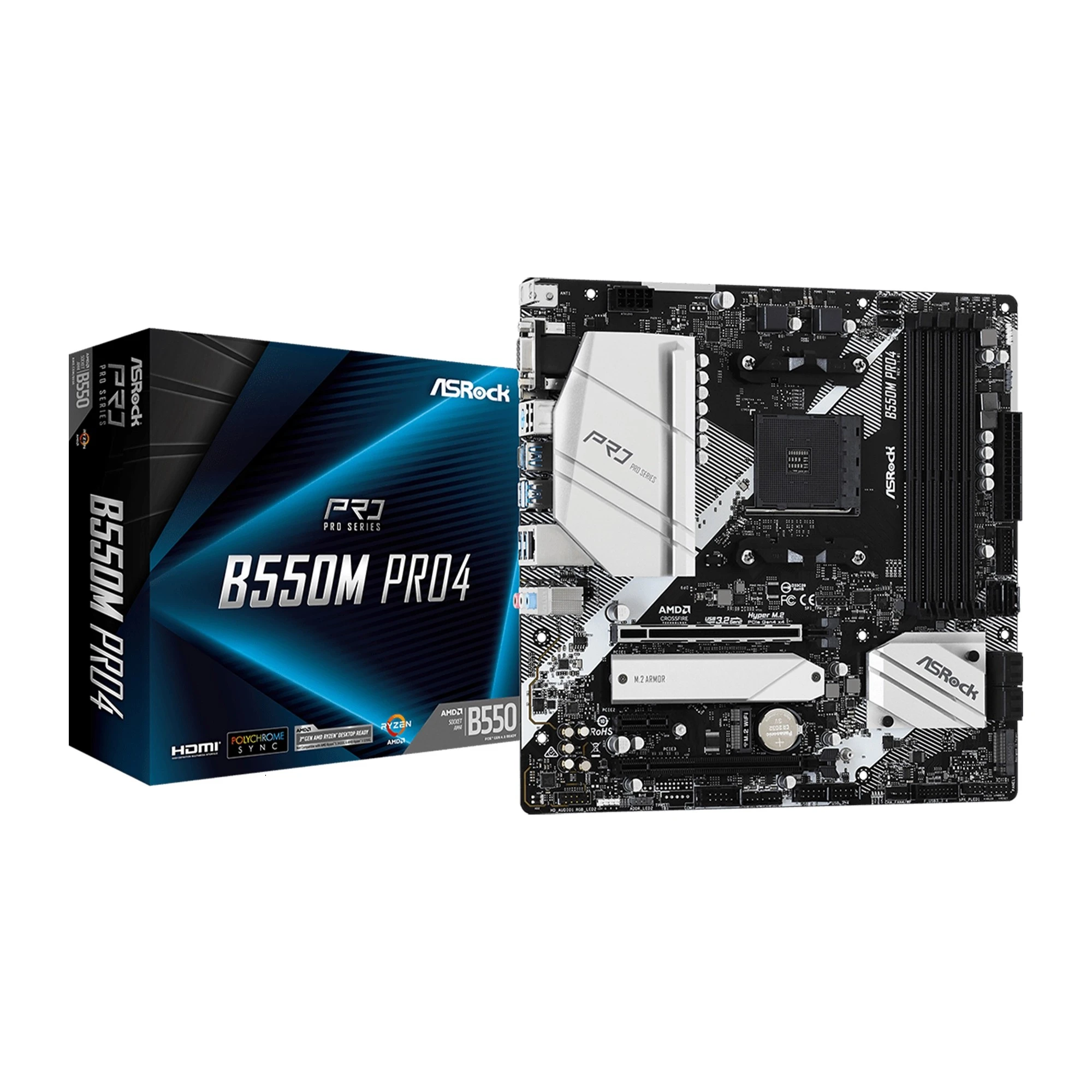 Купить Материнская плата ASRock B550M Pro4 - фото 1