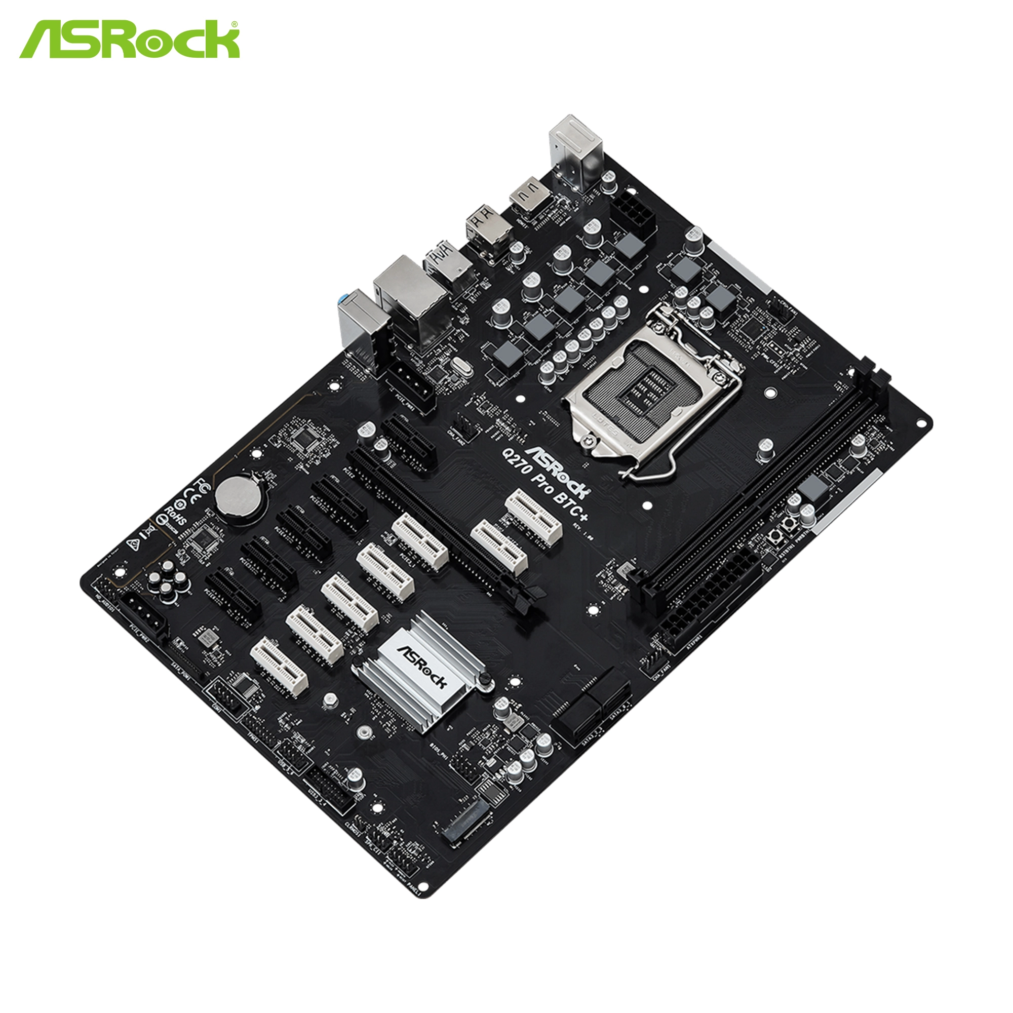 Купити Материнська платаASRock Q270 PRO BTC+ - фото 3