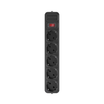 Купити Мережевий фільтр Maxxter SPM5-G-6B 1.8 м, 5 розеток - фото 1