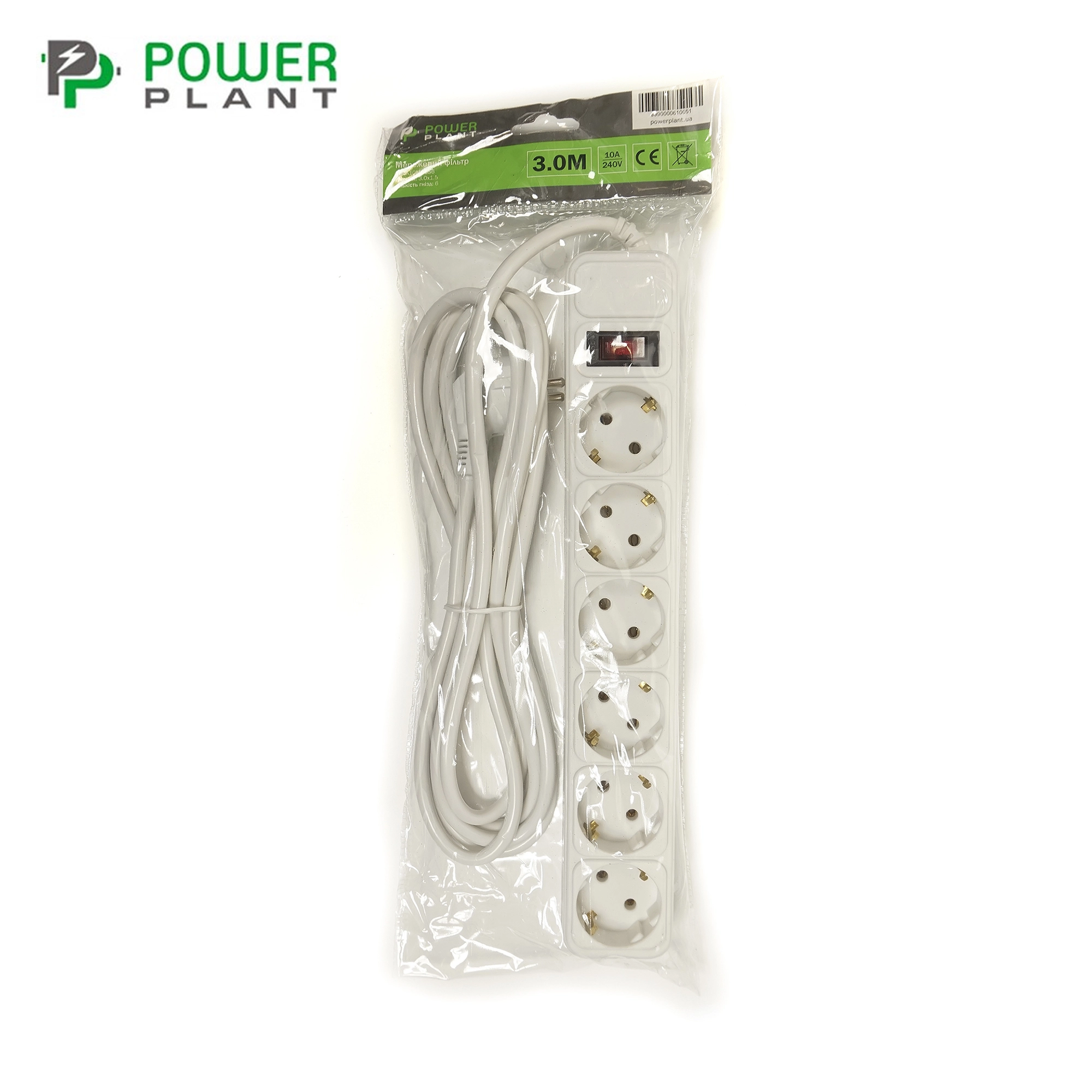Купить Сетевой фильтр PowerPlant JY-1057/3 3 м, 6 розеток - фото 3