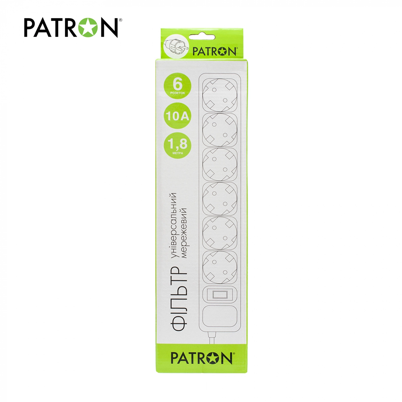 Купить Сетевой фильтр Patron SP-1062 1.8 м, 6 розеток - фото 2