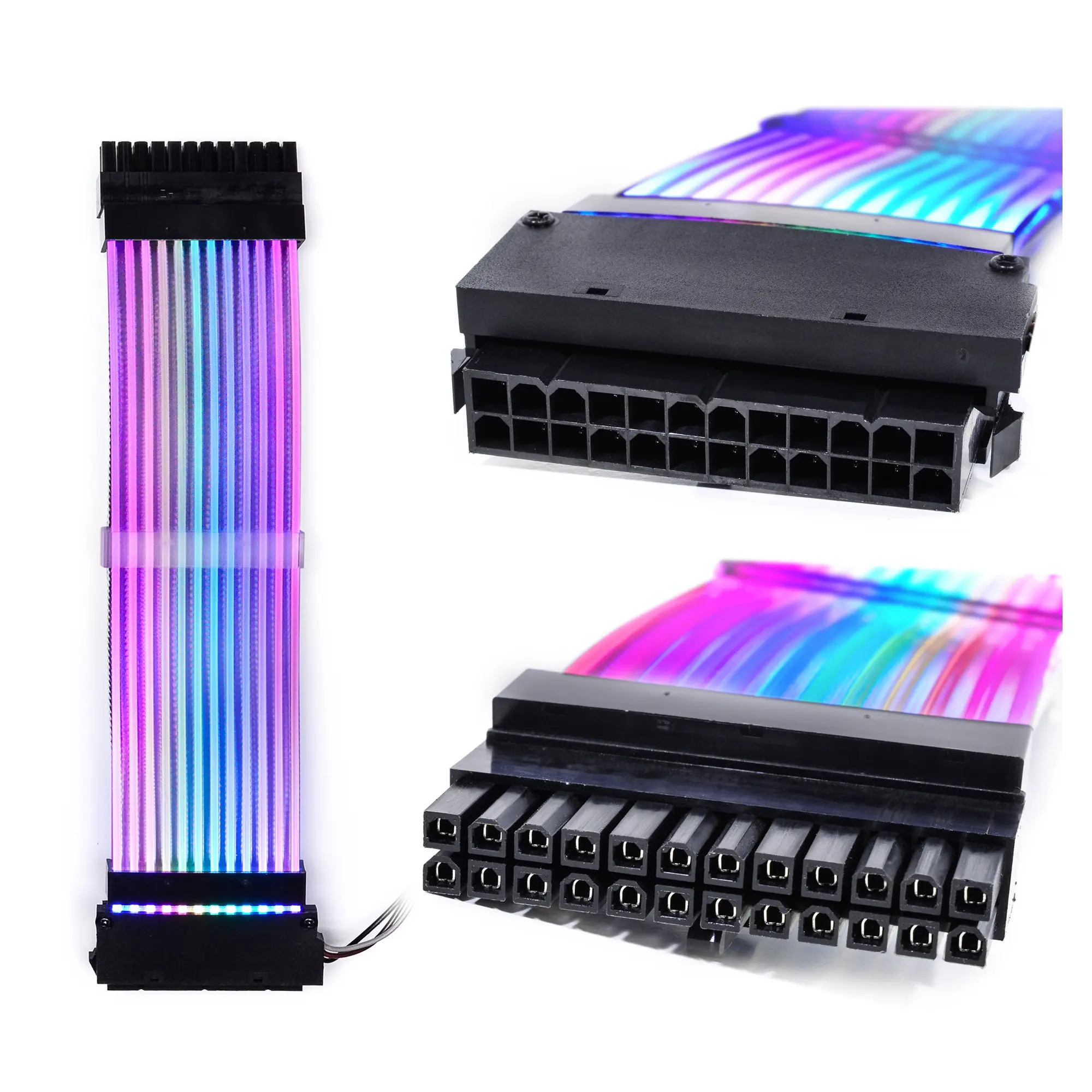 Купити Кабель для блоку живлення QUBE 24P ATX Flat-ARGB - фото 1