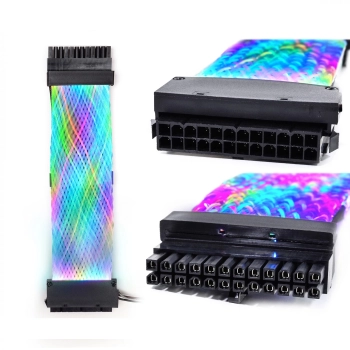 Купить Кабель для блока питания QUBE 24P ATX Braided-ARGB QBW24PBARGB - фото 1