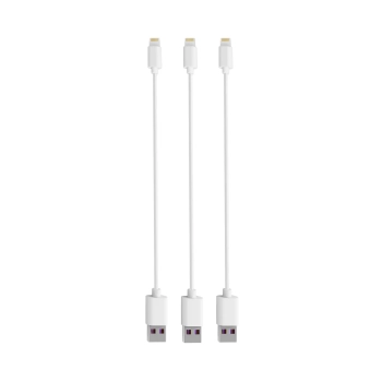 Купить Комплект кабелей Timstool USB to Lightning 0.21 м 3 шт White - фото 1