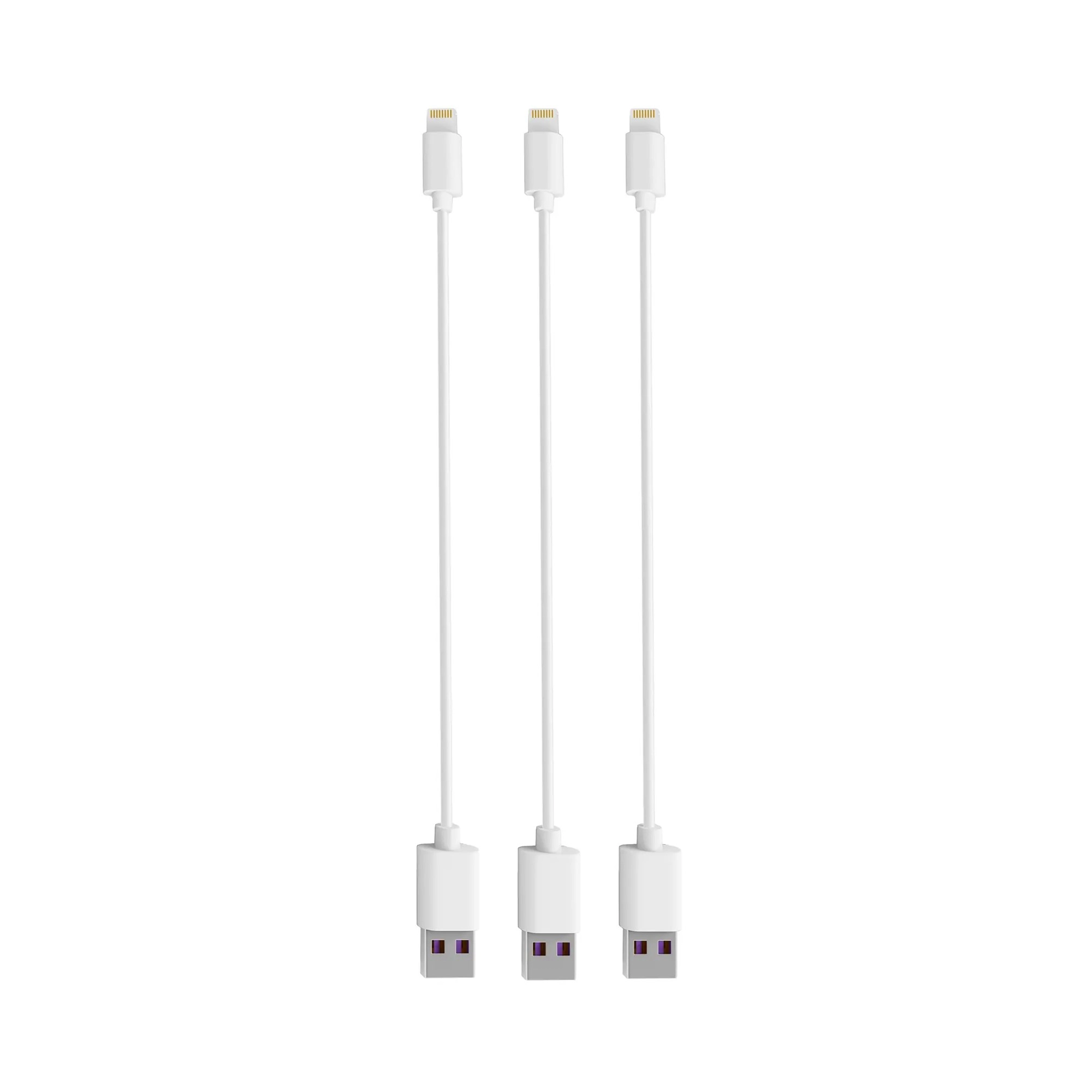 Купить Комплект кабелей Timstool USB to Lightning 0.21 м 3 шт White - фото 1