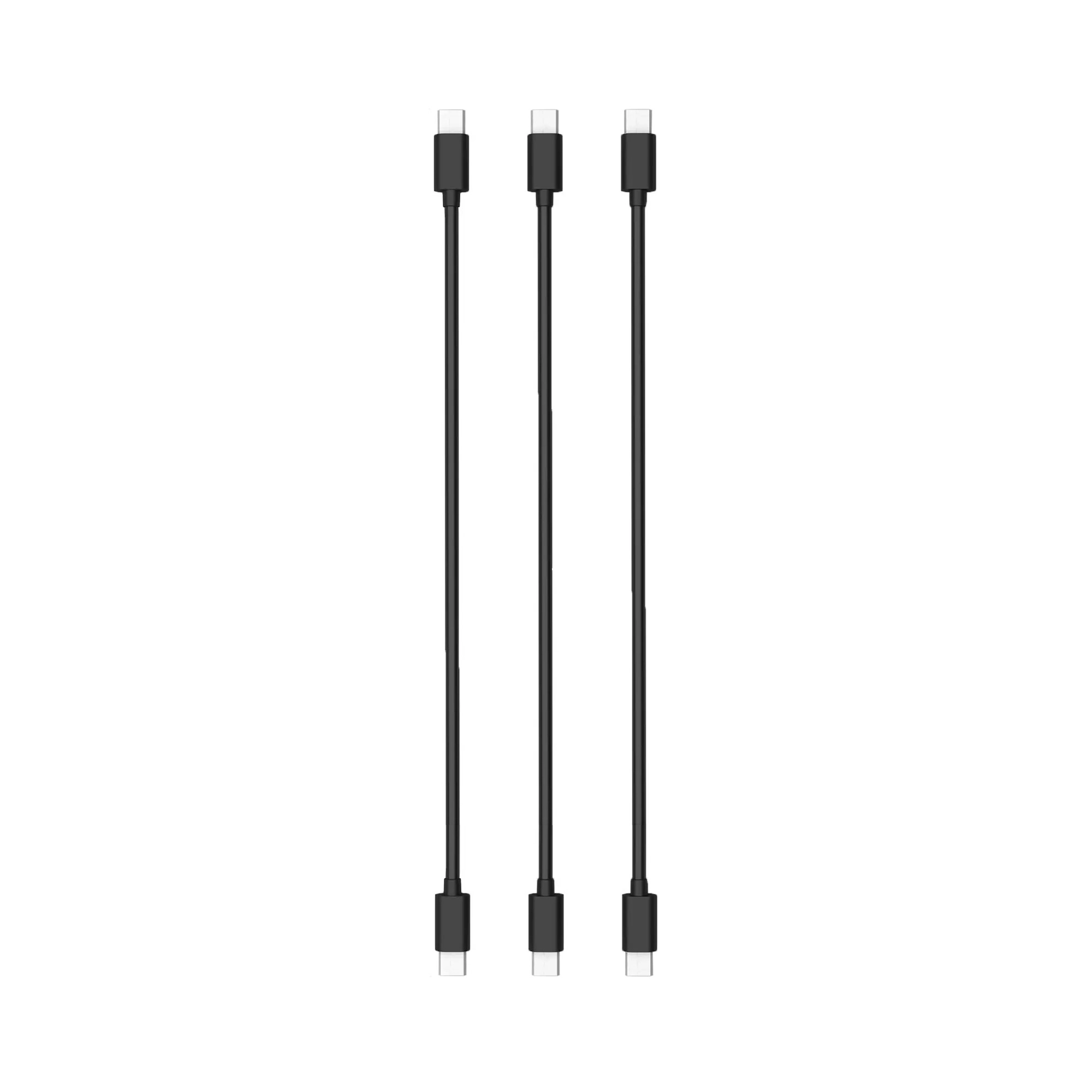 Купити Комплект кабелів Timstool USB Type-C to Type-С 0.21 м 3 шт Black - фото 1