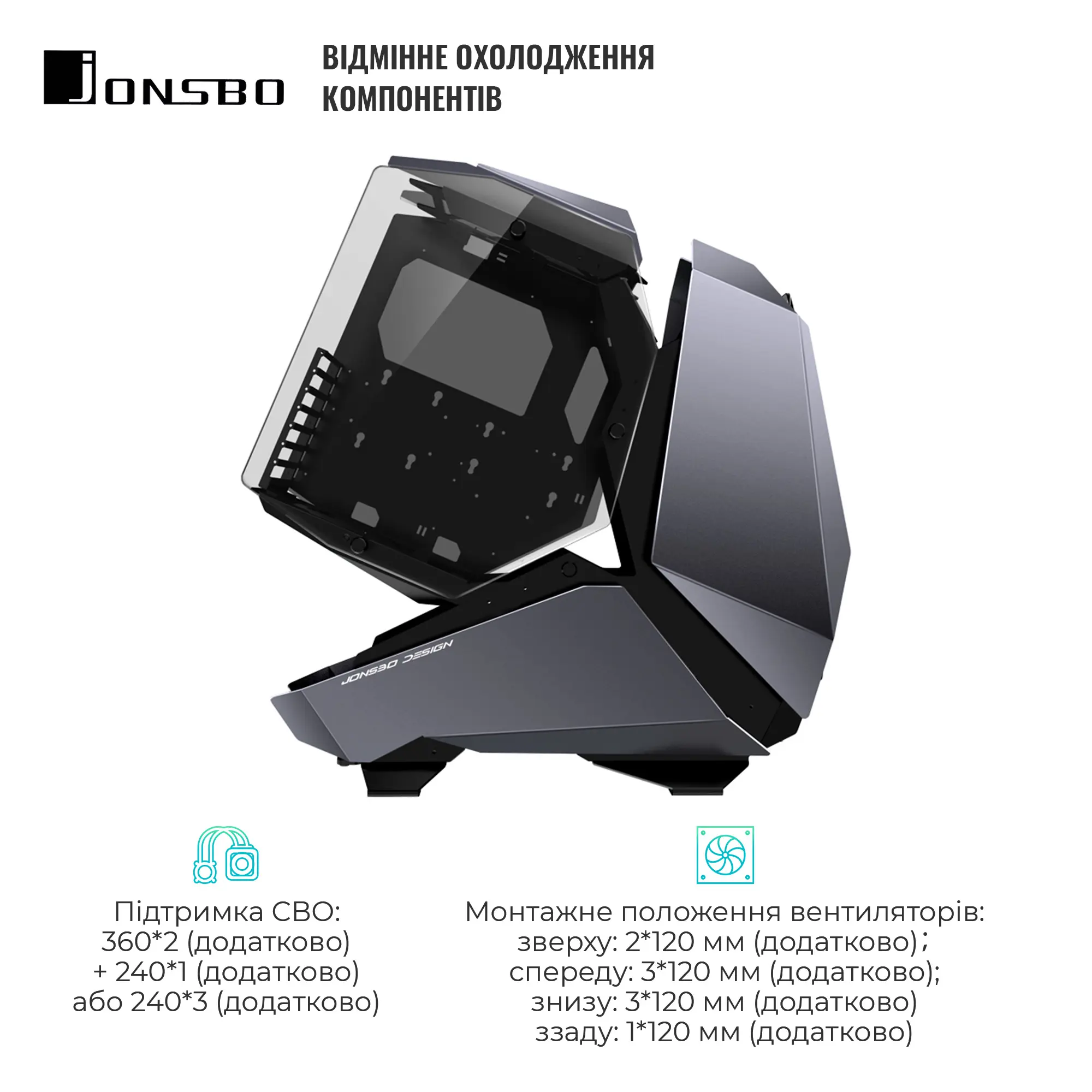Купити Корпус Jonsbo MOD5 Gray - фото 4