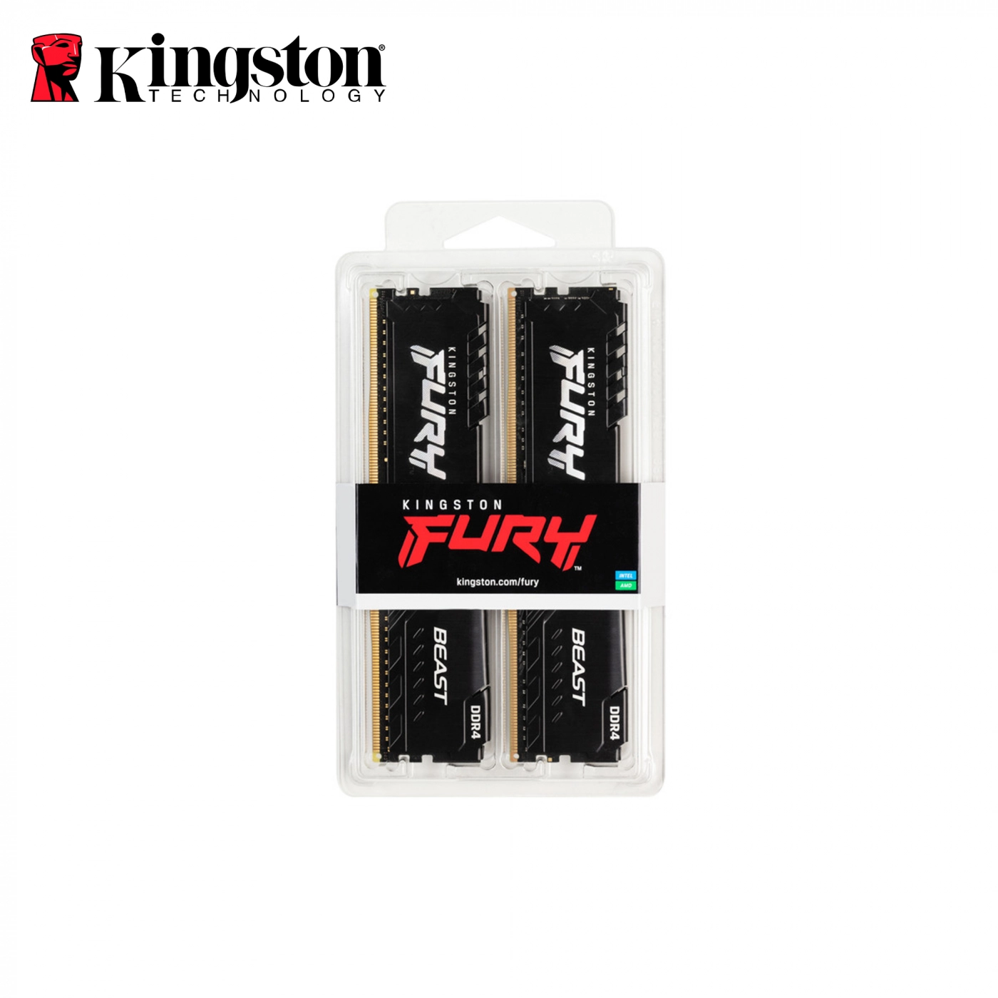 Купить Модуль памяти Kingston Fury Beast Black DDR4-3200 32GB (2x16GB) (KF432C16BB1K2/32) - фото 3