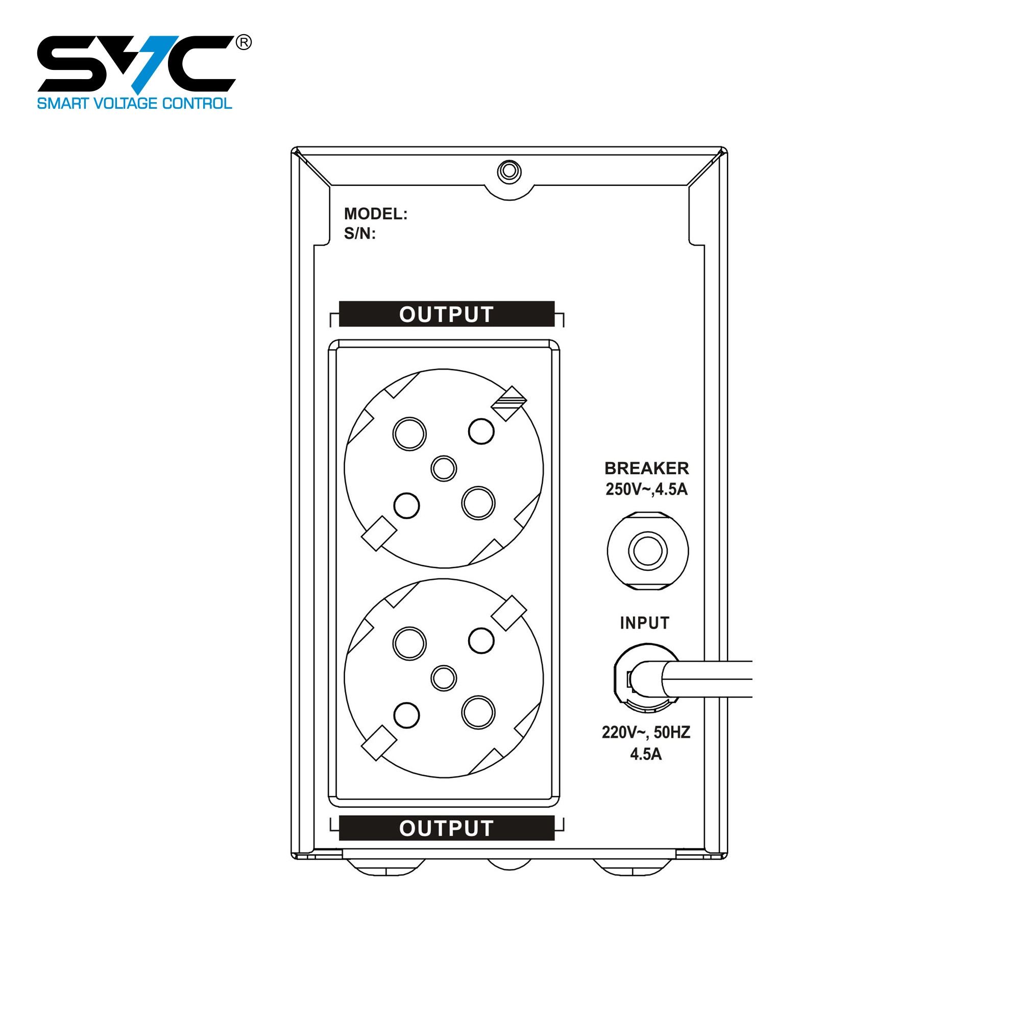 Купить ИБП SVC VP-850-LED 850 VA - фото 2