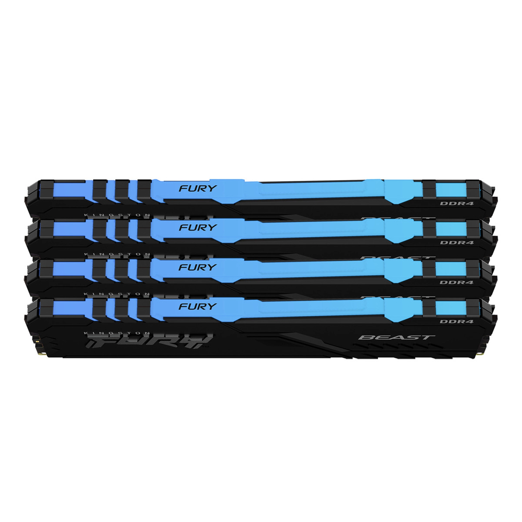 Купить Модуль памяти Kingston FURY Beast RGB DDR4-3000 32GB KIT (4x8GB) (KF430C15BBAK4/32) - фото 3